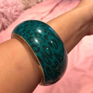 Turquoise Leopard Bangle Bracelet